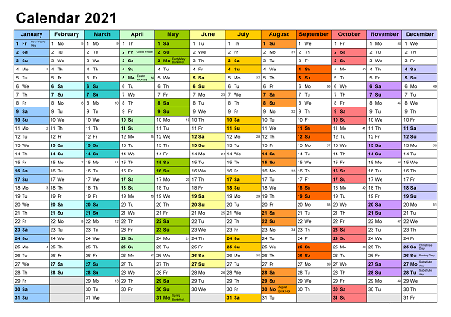 More information on LET’S LOOK AT OUR 2021 CALENDAR!