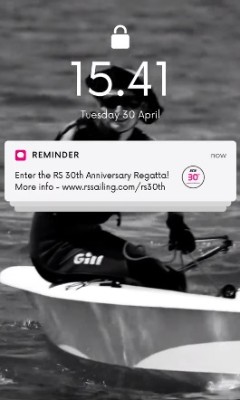 More information on RS30th Anniversary Regatta cheeky reminder!